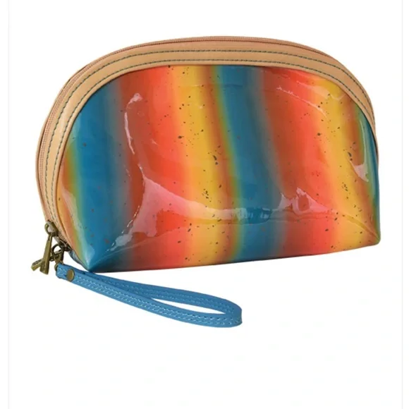 NWT Catchfly Dome Multi Colored Make Up‎ Bag Storage Case Cosmetic Bag