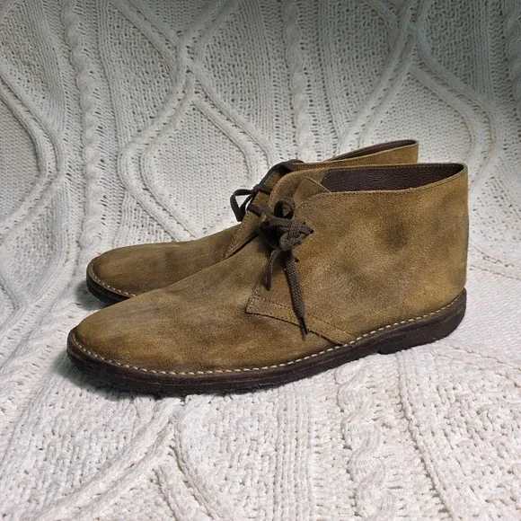 J.Crew MacAlister Chukka Desert Boots‎ Distressed Suede Made in Italy Mens 13
