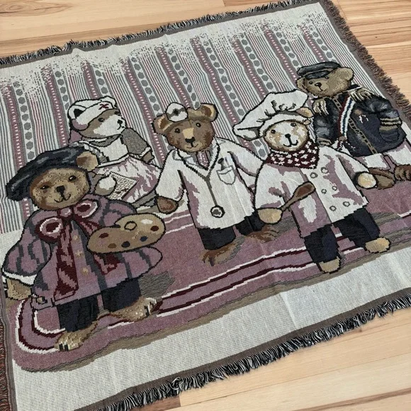 Riverdale Tapestry Throw Blanket Professional Bears