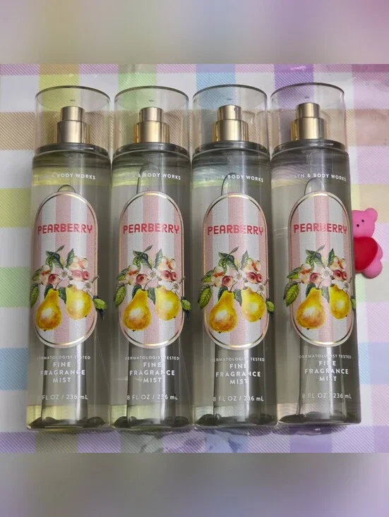 Bath & Body Works Pearberry Fine Fragrance Mist - Set of 4 New RARE