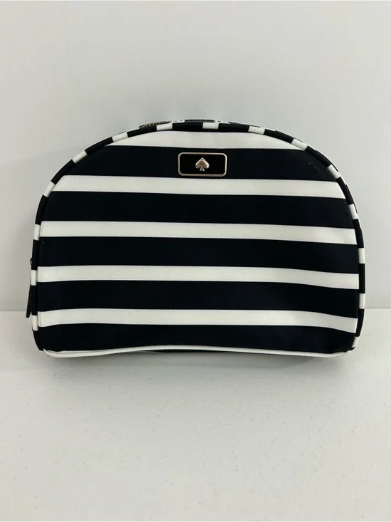 Kate Spade Dome Cosmetic Case Striped Pouch NWOT
