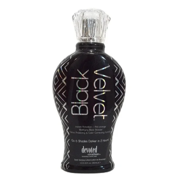 Devoted Creations Black Velvet Mattifying Black Bronzer Tanning Lotion 12.25oz
