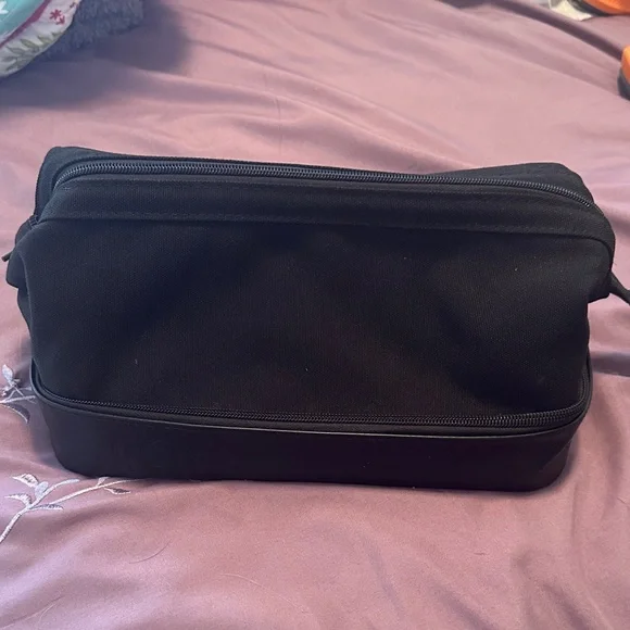 BEIS Black Two-Zip Travel Cosmetic Bag
