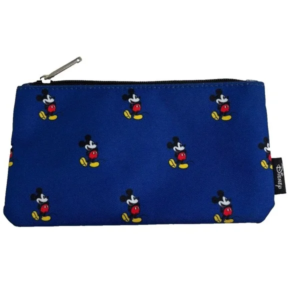 Official Loungefly 8x4 Disney Mickey Mouse Pencil Case Makeup Cosmetic Bag Pouch