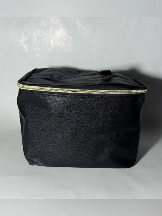 Sassy + Chic Large Black Makeup Bag Travel Toiletry Organizer Case NWT 8x6x5 in