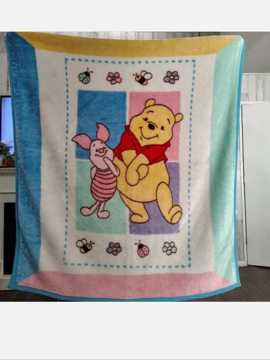 Vintage Winnie The Pooh And Piglet Blanket 45