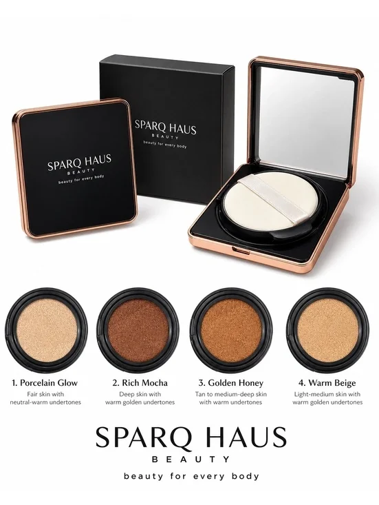 Sparq Haus Beauty BB Cushion Foundation Compact - Shade Golden Honey