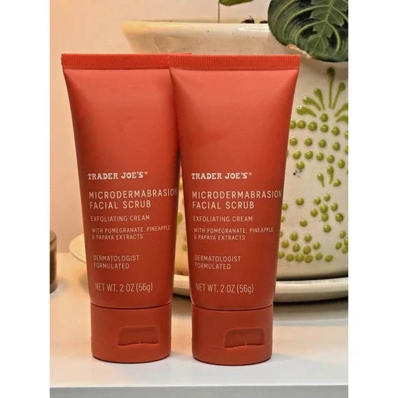 2‎ Pack Trader Joe's Nourish Microdermabrasion Scrub Exfoliating Cream 2 oz Each