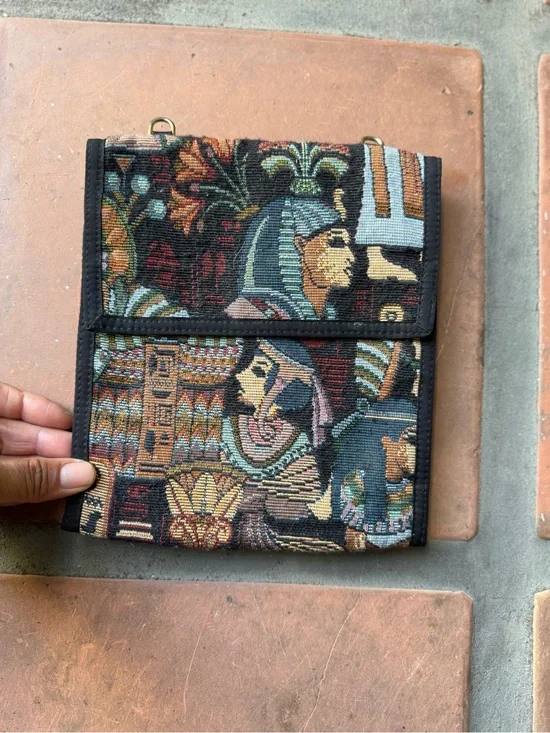 Danny K Egyptian Tapestry Fold-Over Clutch - Multicolor