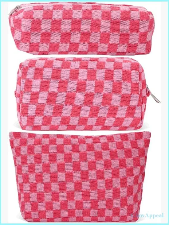 Large Capacity Cosmetic Bag Set with Pencil Case - Travel Toiletry Organizer