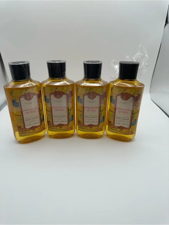 Bath and Bodyworks Dreaming of Rio Body Wash Bottles - Yellow