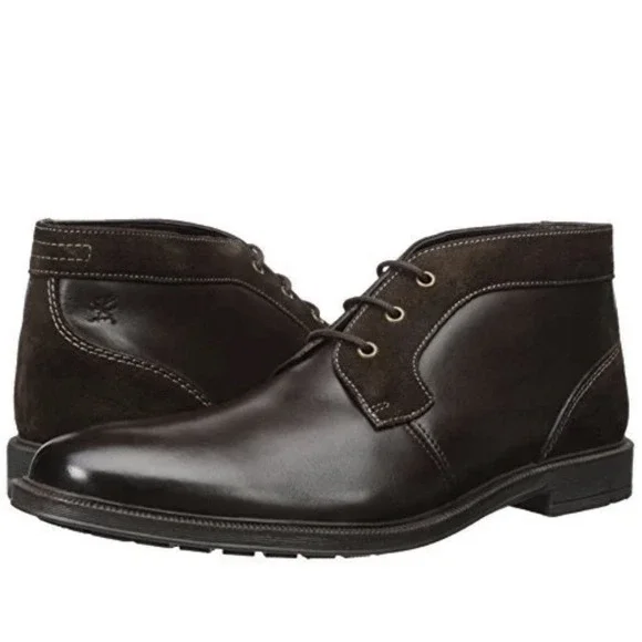 Stacy Adams Men's Delaney Brown Leather/Suede Chukka Boots 25053-200
