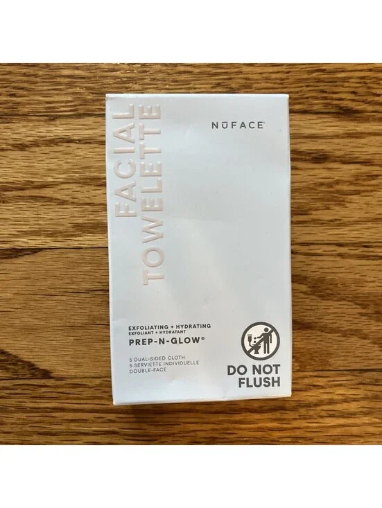 NuFACE Facial Towelette Prep-N-Glow Dual-Sided Cloth (5 Pack)