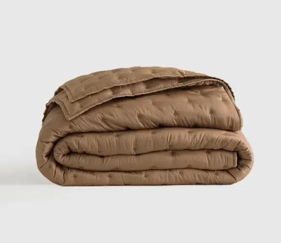 Quince Bamboo Dream Quilt Full Queen Walnut Brown NO SHAMS 100% Organic NEW