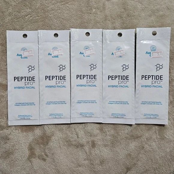 Australian Gold Peptide Pro Hybrid Facial Tanning Lotion 5 Packets .1oz Each