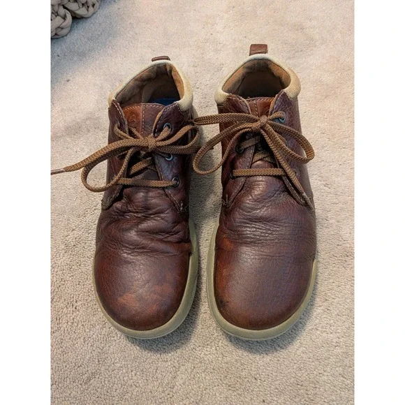 Clarks Mens Brown Leather Chukka Boots Ankle Lace Up Casual Shoes Size 9