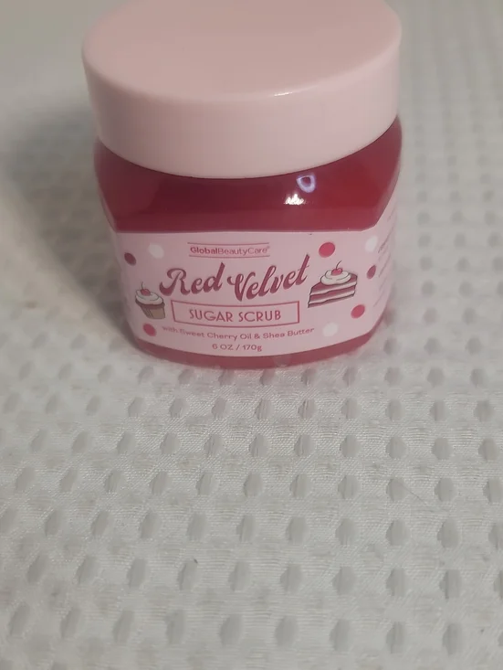 GlobalBeautyCare Red Velvet Sugar Scrub - Sweet Cherry
