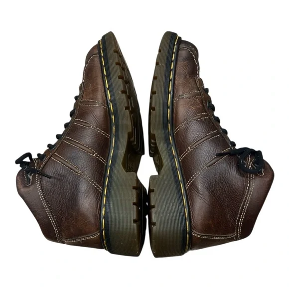 Dr Martens 9763 Doc England Made Brown Chunky Rugged VTG Mens Size 7 Boots