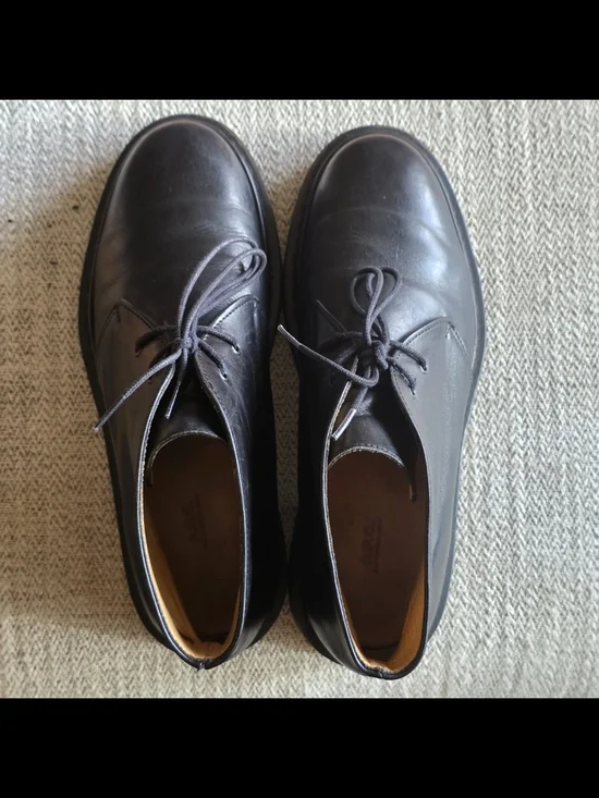 A.P.C. Black Leather Desert Chukka Boots with Lug Sole Made In Portugal Clarks