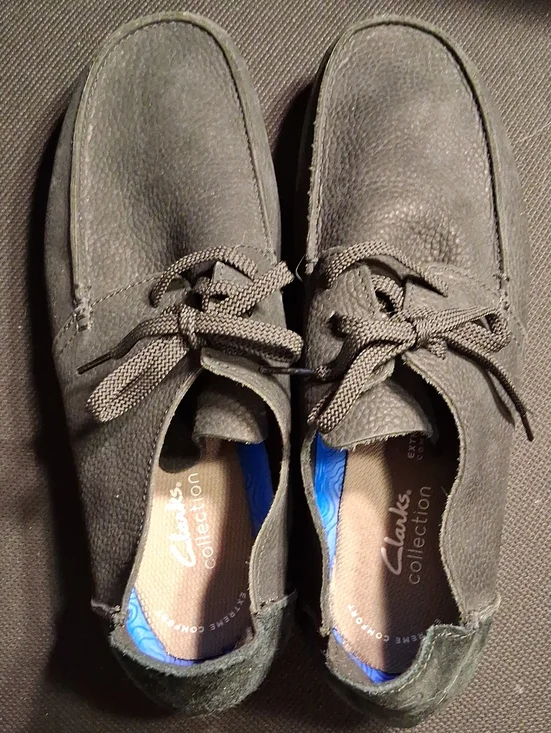 Clarks Collection Men's Gray Suede Casual Lace-Up Shoes