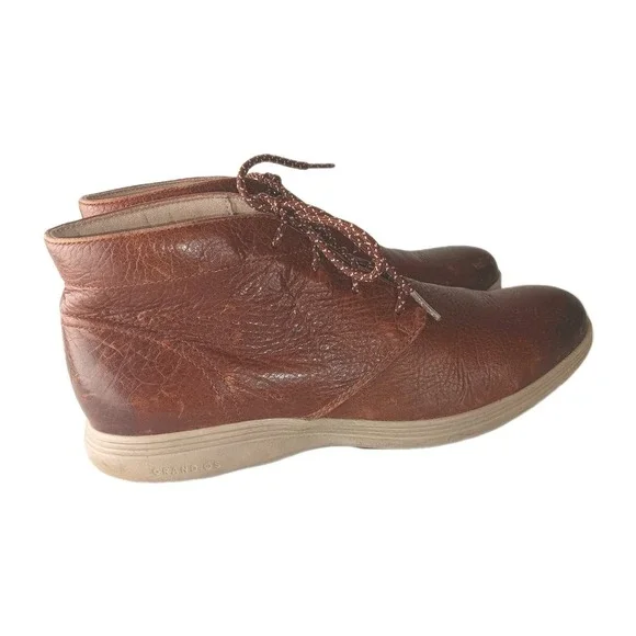 Cole Haan Grand Tour Chukka Men's Size 9.5 M Leather Brown Boots C25564