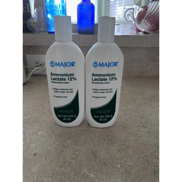 New Major Ammonium Lactate 12% Moisturizing Lotion 8oz Fragrance Free 2‎ Pack
