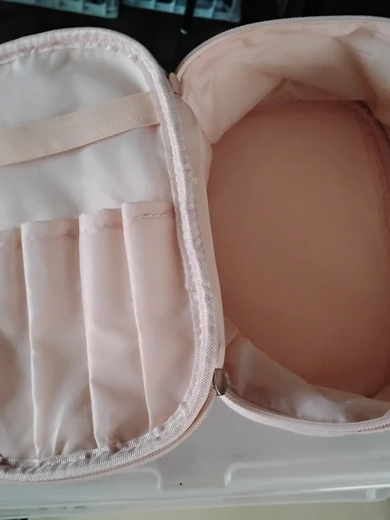 Women's Quilted Light Pink Cosmetic Bag Beauty Creations