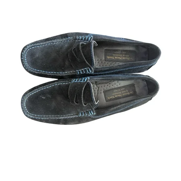 To Boot New York Adam Derrick Black Suede Leather Driving Shoe Sz‎ 8 Penny