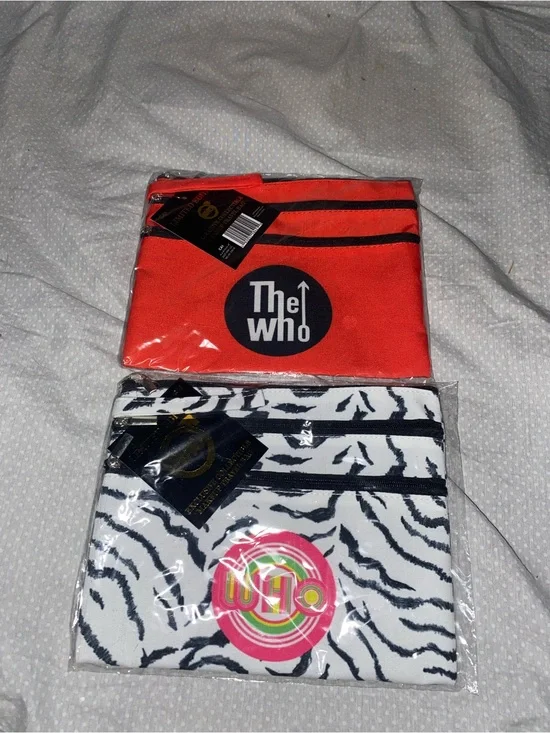 The Who & Uno Pack of Two Graphic Pouches - Red & Zebra