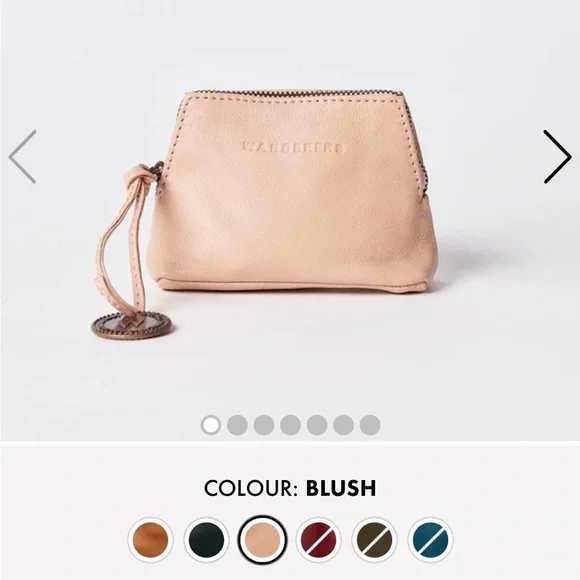 Wanderers Blush Leather Wristlet Pouch