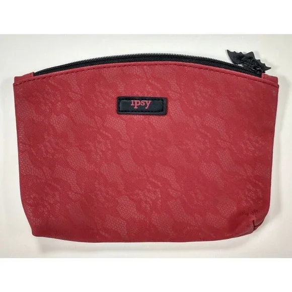 IPSY October 2017 Glam Bag Travel Sized Red With Bat Zipper (Bag Only)