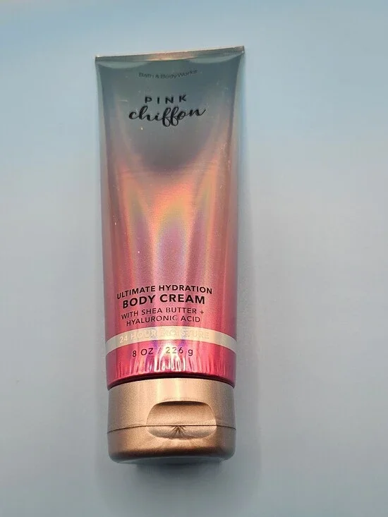 Bath & Body Works Pink Chiffon Shimmering Pink & Rose Gold Body Cream