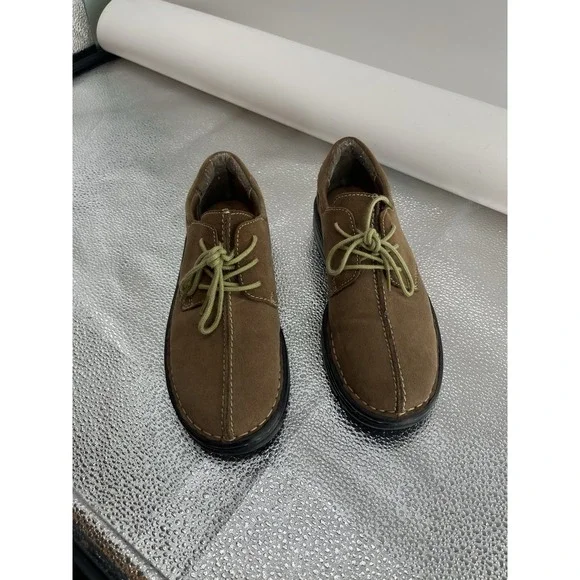 Earth Shoe Mens 6  Brown‎ Suede Leather Nubuck Lace Up