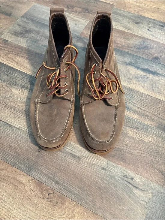 LL Bean Men’s Brown Leather Mock Chukka Boot/Shoe -Size 11.5