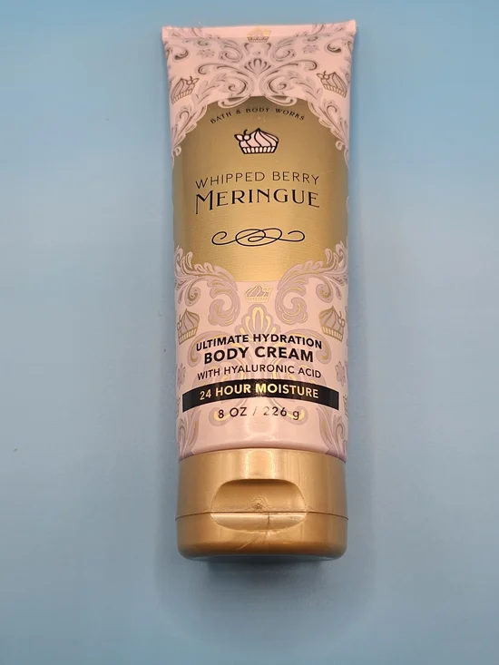 Bath & Body Works Whipped Berry Meringue Body Cream - Pink & Gold