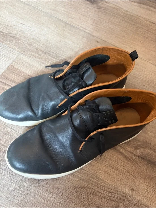 Cole Haan Men's Black Chukka Boots with Tan Lining