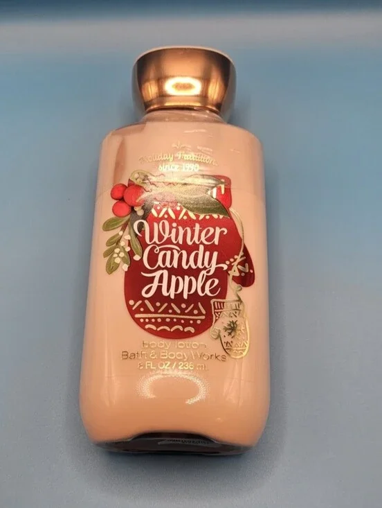 Bath & Body Works Winter Candy Apple Body Lotion - Pink & Red