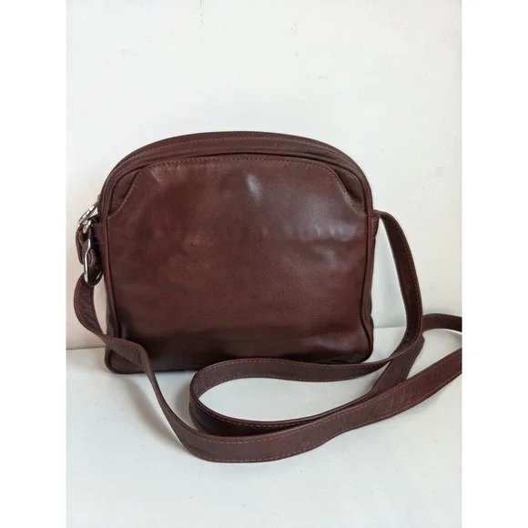 Carlo Cecchini‎ Bag Womens Crossbody Shoulder Leather Purse Italy Brown