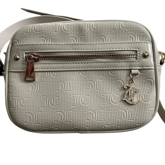 Juicy Couture Cream Crossbody Bag with Embossed Logo, NWT