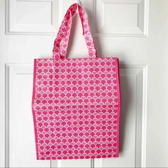 MSC Scales Pink Vinyl Tote Bag NWT