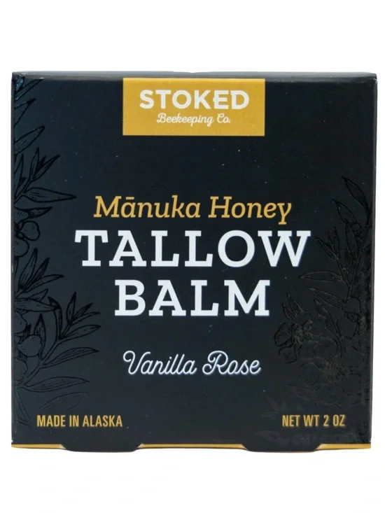 Stoked Beekeeping Manuka Honey Tallow Balm VANILLA ROSE NEW