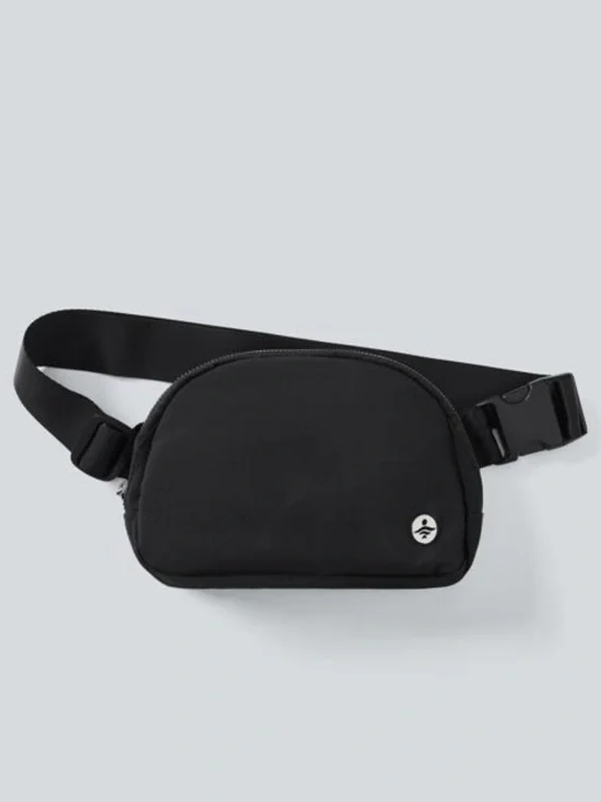 Black Crossbody Belt Bag with Adjustable Strap