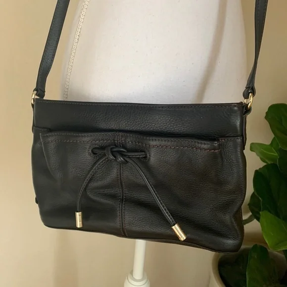 Cole Haan black leather crossbody‎ purse bag
