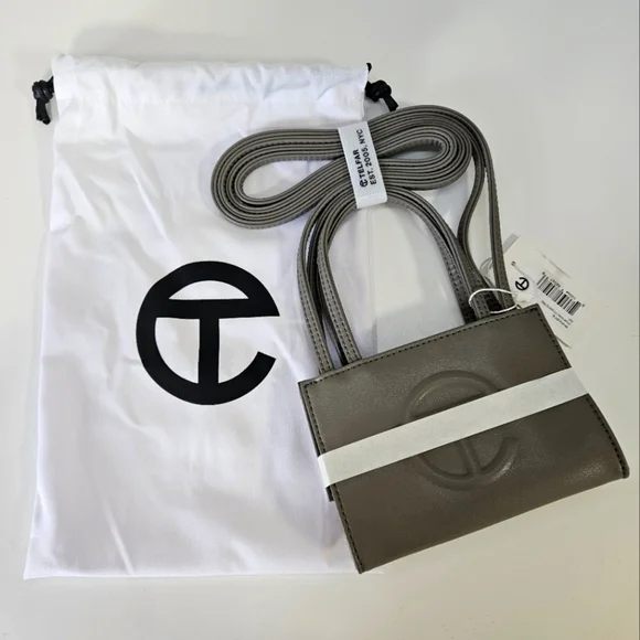 NEW TELFAR Unisex Small Shopping Bag Grey Incudes Dust Bag