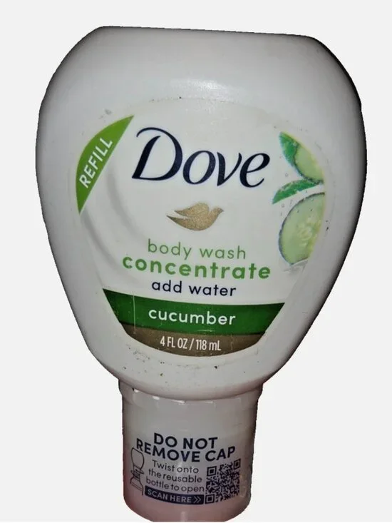 Dove Body Wash Concentrate Cucumber 4 fl oz/118 ml New