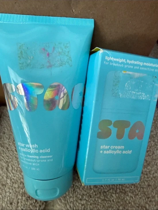 STAR Wash + Cream Skincare Duo in Aqua Blue