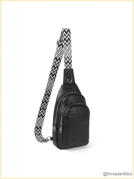 Small Leather Sling Bag for Women, Crossbody Purse with Adjustable Strap,