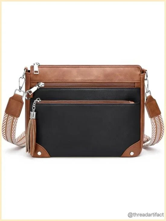 Anti Theft Crossbody Purse with RFID Blocking Vegan Leather Travel Bag