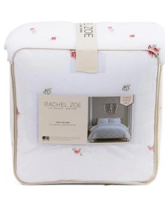 Rachel Zoe Needlepoint Floral Comforter Set