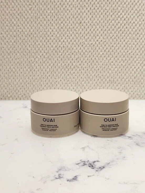 2 OUAI Fine To Medium Hair Treatment Masque Mini Travel Size 1 fl.oz